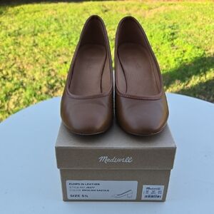Madewell Reid Pump - English Saddle Size 5.5